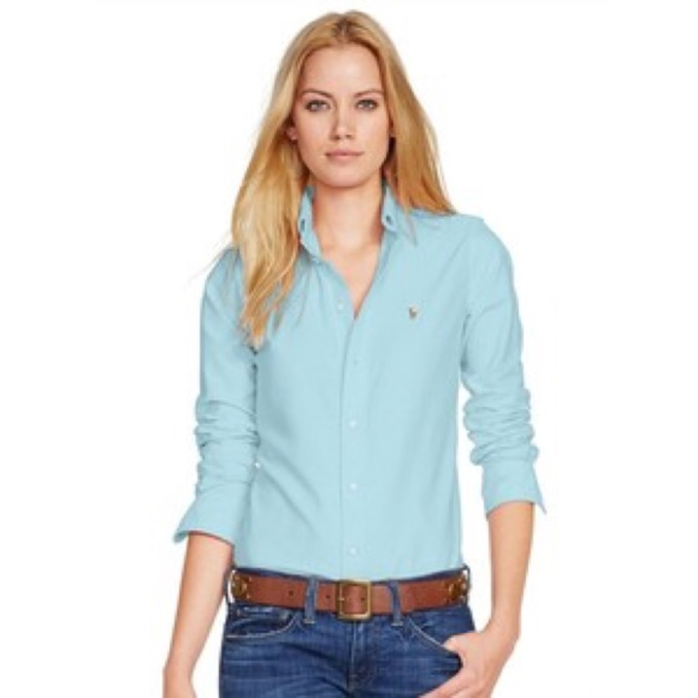 Aegean Blue Oxford Polo Ralph Lauren